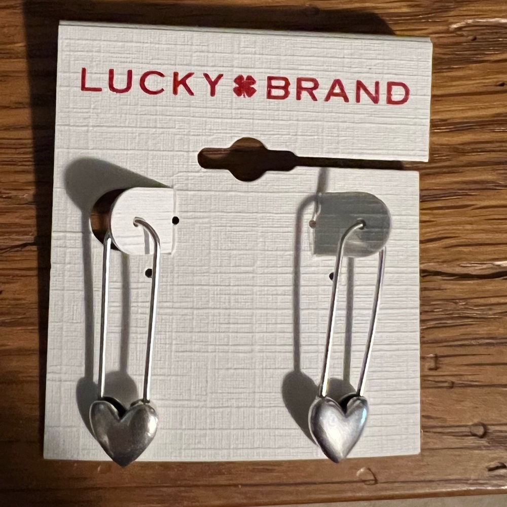 Lucky Brand heart earrings new - Picture 3 of 4